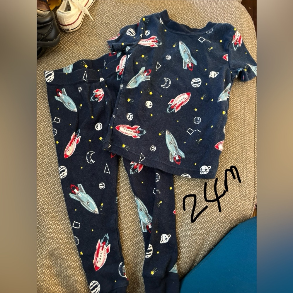 Kids Rocket Pajamas - Blue